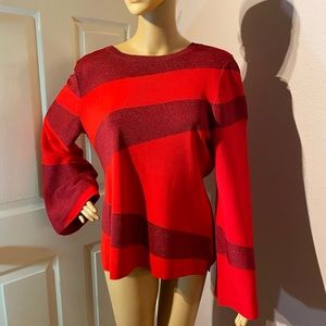 INC women’s 2 tone red blouse